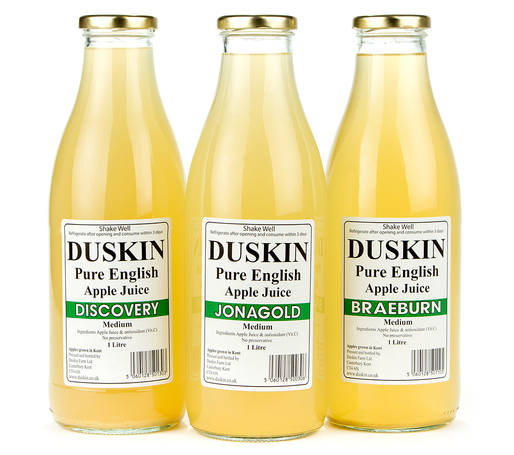 Duskin Apple Juice Product Photography