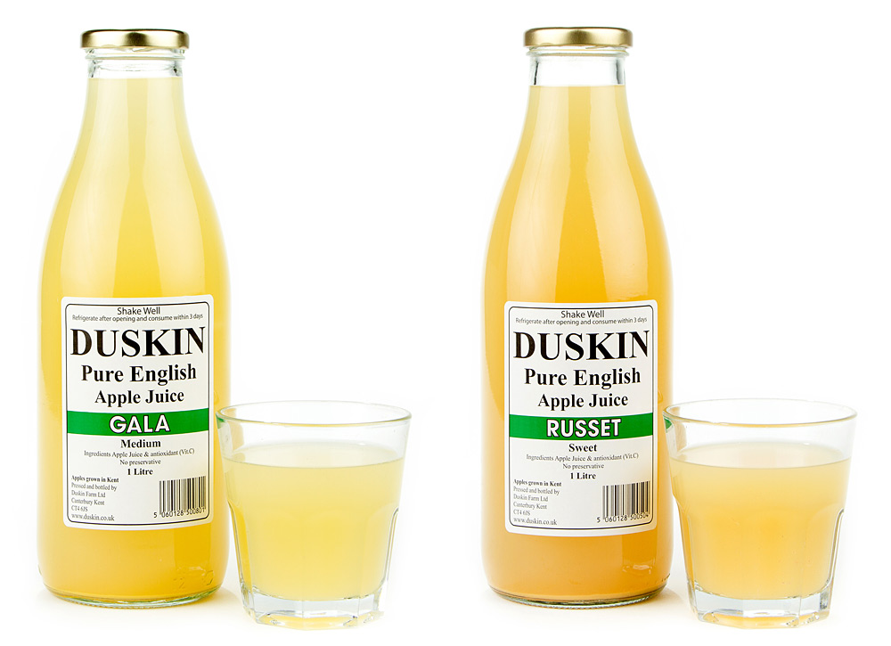 Duskin Apple Juice Product Photography