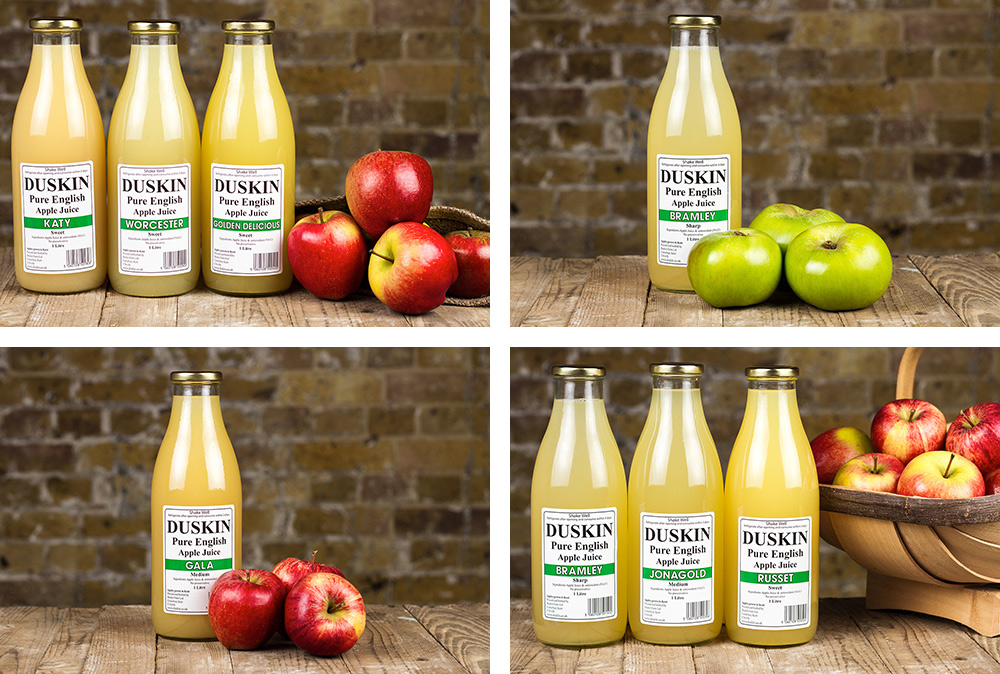 Duskin Apple Juice Product Photography