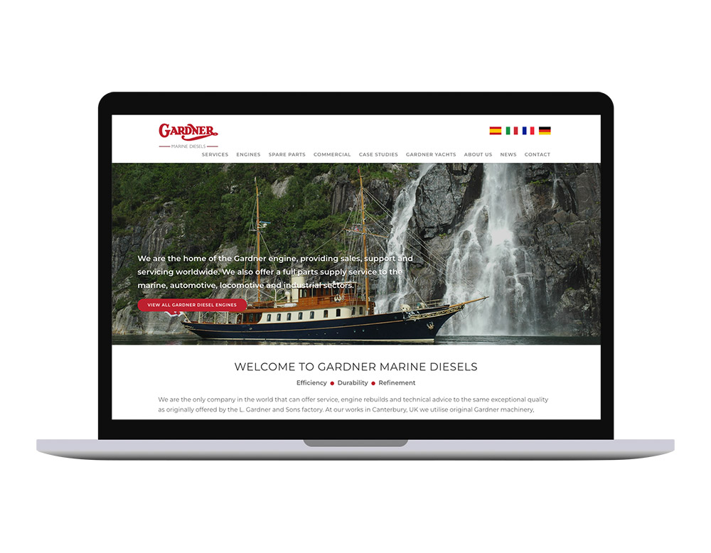 Gardner Marine Diesels – Website Design
