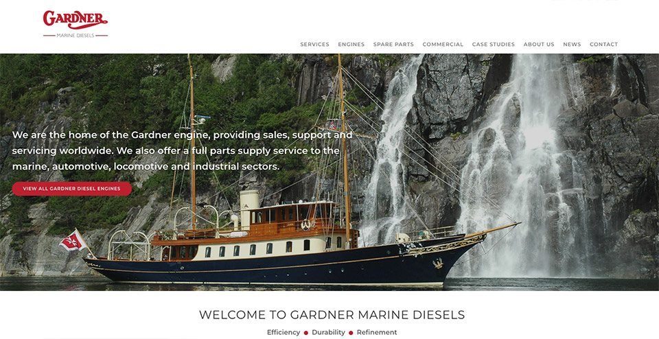 Gardner Marine Diesels – Website Design
