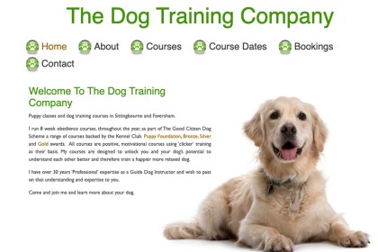 The Dog Training Company - Website Re-Design - Faversham